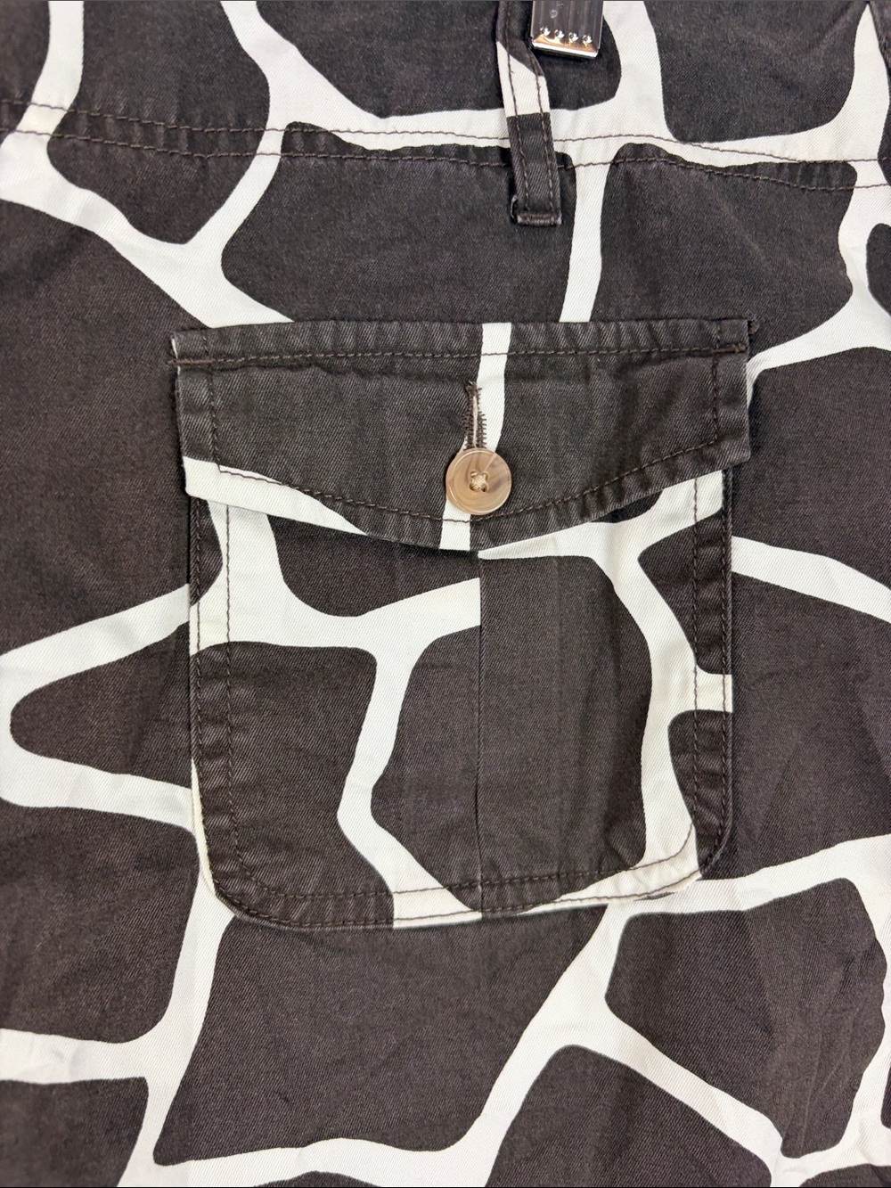 Lands’ End Giraffe Print Cotton Skort Skirt Size 18 Safari Animal Print - Picture 16 of 16